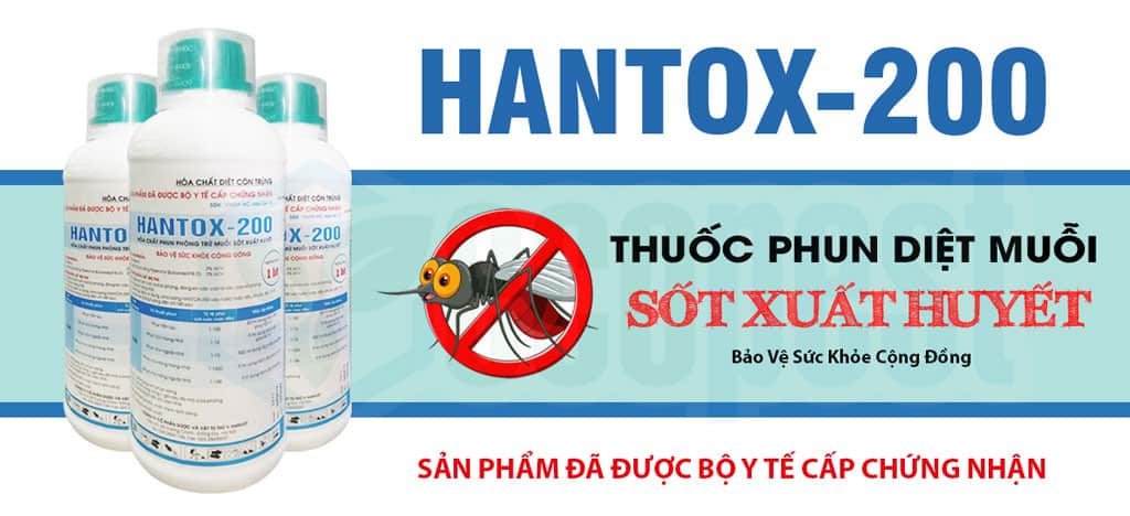 Hantox-200 Bộ Y Tế thuốc diệt muỗi phòng chống dịch Sốt Xuất Huyết