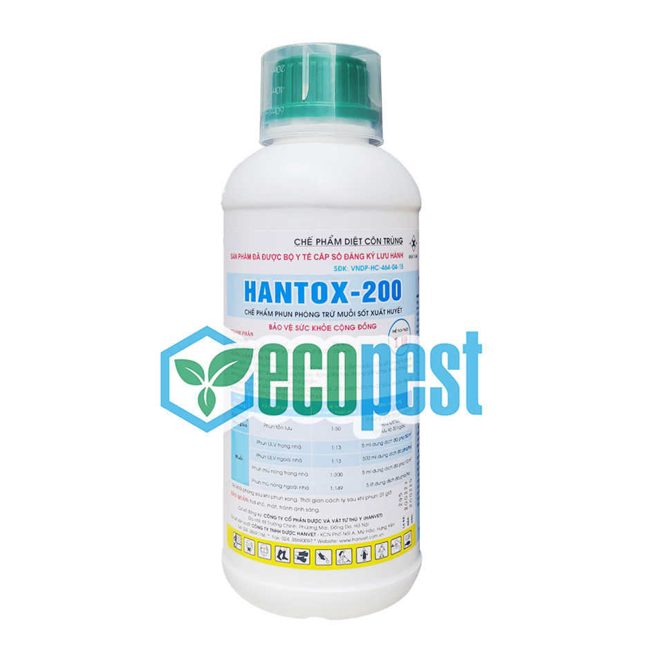 Hantox-200 1 Lít Thuốc diệt trừ muỗi Bộ Y Tế khuyên dùng